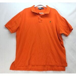 Polo Ralph Lauren Polo Shirt XXL Halloween Orange w Green Pony